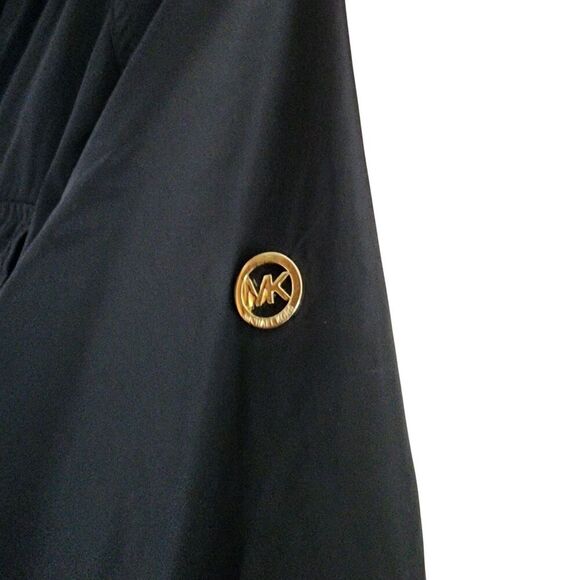 Michael Kors Missy Hooded Coat Women Size S Black Long Sleeve Full Zip Polyester - Picture 12 of 13